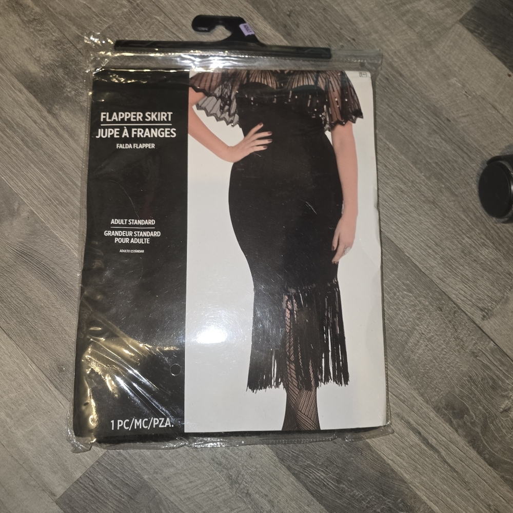 Flapper Skirt Costume - Black